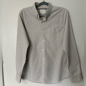 American Eagle Outfitters Light Gray Button Down Shirt